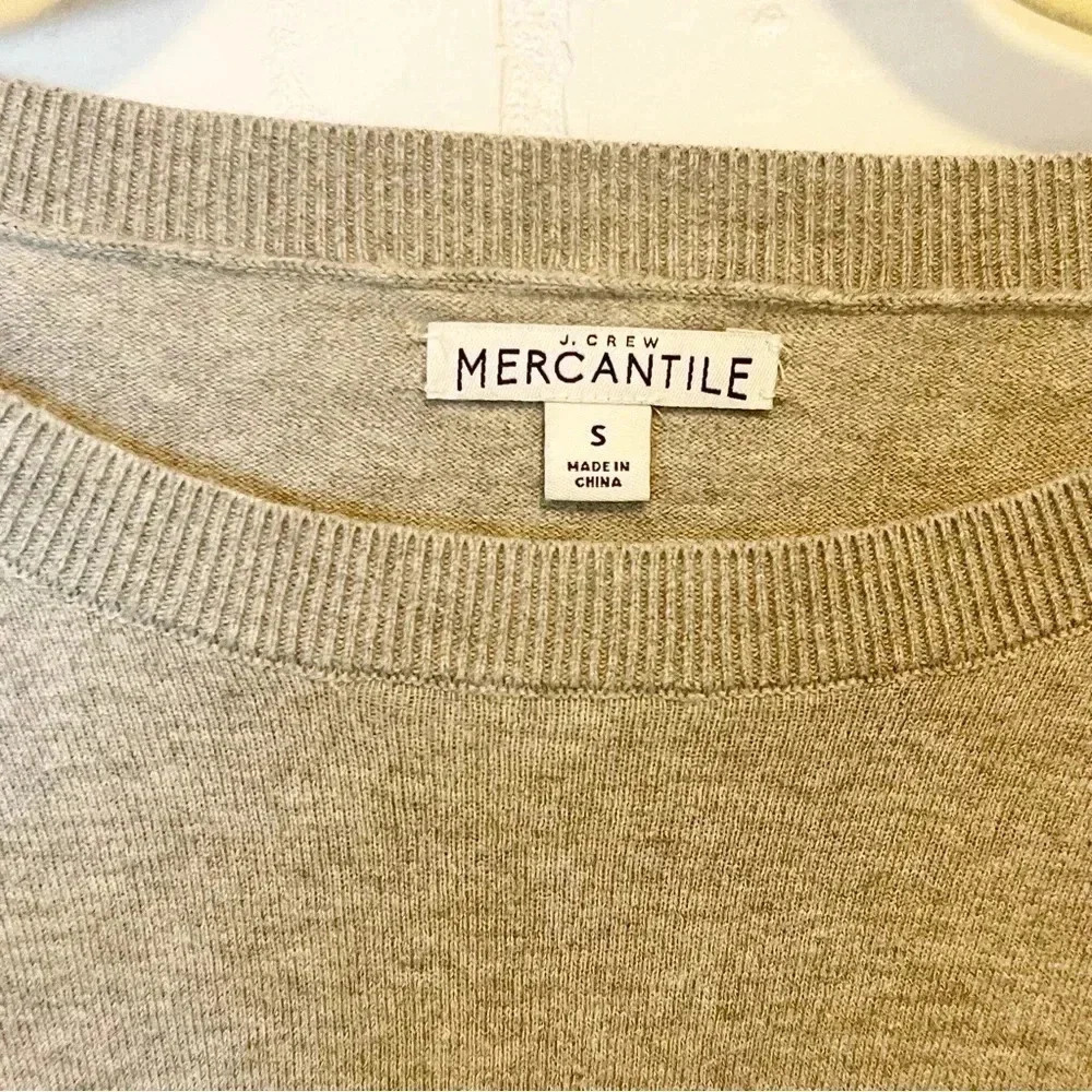 J.crew gray sweater Buffalo check underlay size small - Picture 4 of 8